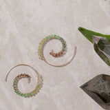 Lichen Fiddlehead Fern Earring