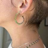 Lichen Fiddlehead Fern Earring