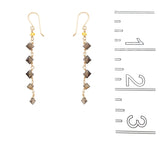 Smoky Quartz Diamonds Earring