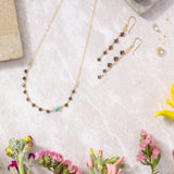 Smoky Quartz Diamonds Necklace