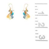 Going to the Sun Road Gemstone Cluster Earring