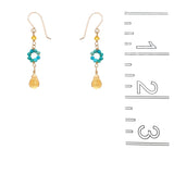 Turquoise Mountainside Flower Earring