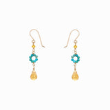 Turquoise Mountainside Flower Earring