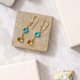 Turquoise Mountainside Flower Earring