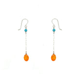 Glowing Carnelian Chain Earring