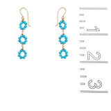 Turquoise Flower Earring