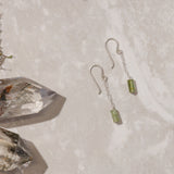 Tiny Tourmaline Tube Earring