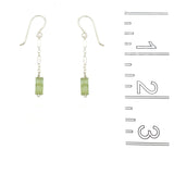 Tiny Tourmaline Tube Earring