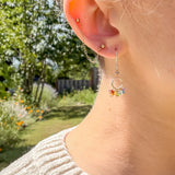 Tiny Rainbow Everlasting Hoop Earring