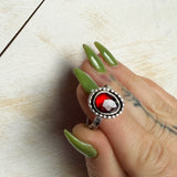 The Second Deep Glow Garnet Ring