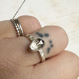 Pale Morning Light Zircon Ring
