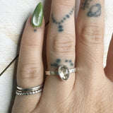 Pale Morning Light Zircon Ring
