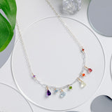 Rainbow Droplets Necklace