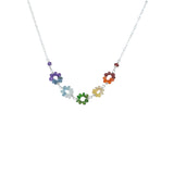 Rainbow Flowers Necklace