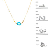 Dainty Gemstone Flower Necklace