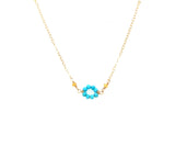 Dainty Gemstone Flower Necklace