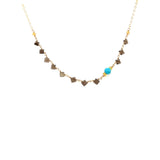 Smoky Quartz Diamonds Necklace