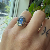 Blue Striated Kyanite Ring