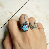 Turquoise Ring with Floral Detail