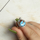 Turquoise Ring with Floral Detail