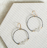 Herkimer Diamond Finished Hoop Earrings