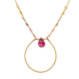 Tourmaline Halo Necklace