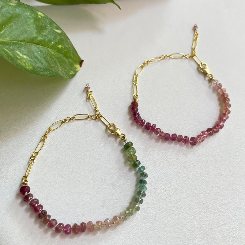 Tourmaline Ombre Gemstone Bracelet