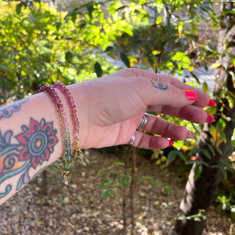 Tourmaline Ombre Gemstone Bracelet