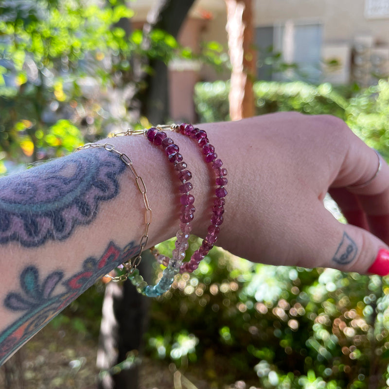 Tourmaline Ombre Gemstone Bracelet