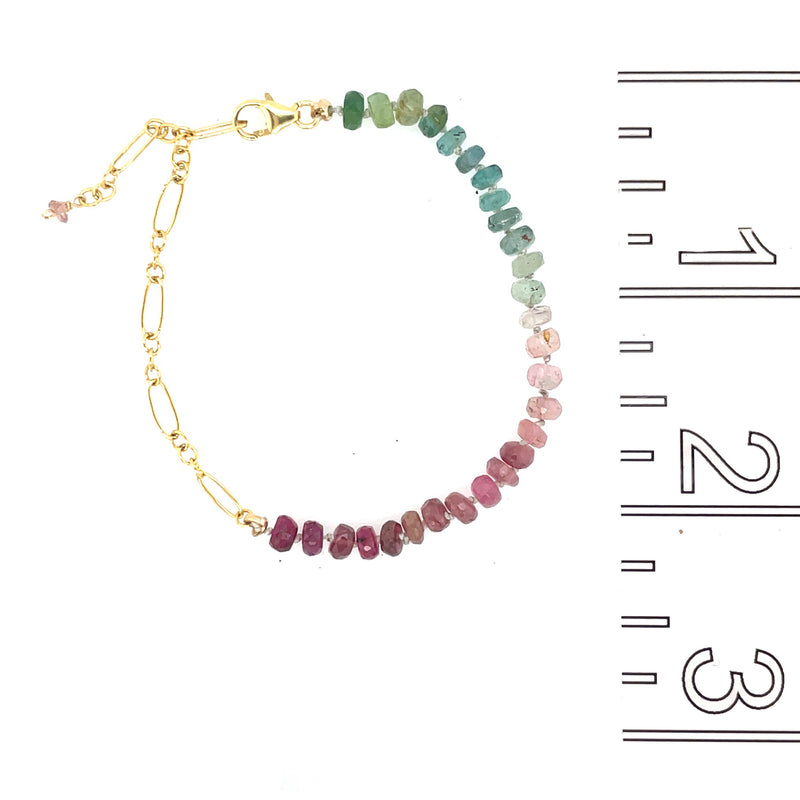 Tourmaline Ombre Gemstone Bracelet