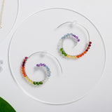 Rainbow Fiddlehead Fern Earrings