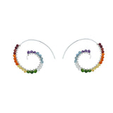 Rainbow Fiddlehead Fern Earrings