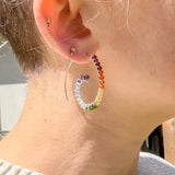 Rainbow Fiddlehead Fern Earrings