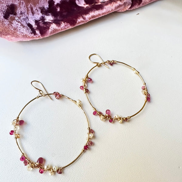 Dappled Sunset Hoop Earrings