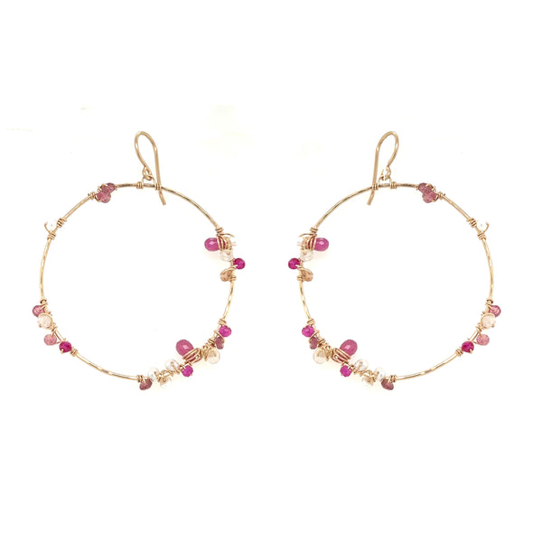 Dappled Sunset Hoop Earrings