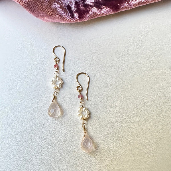 Hazy Pink Clouds Earring