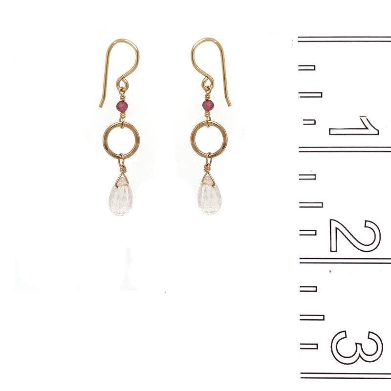 Rose Quartz Drop Earring