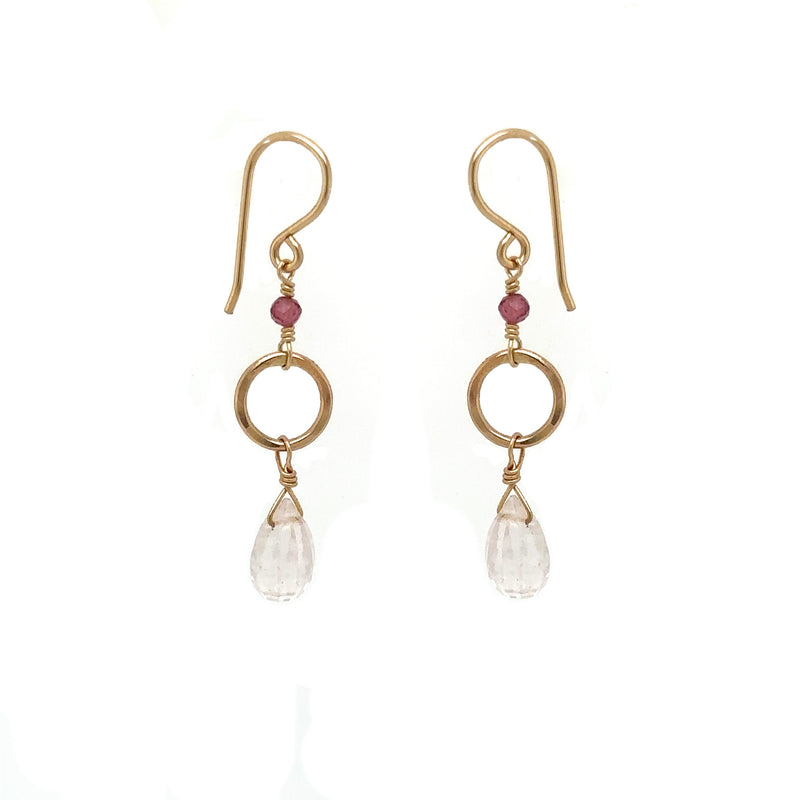 Rose Quartz Drop Earring