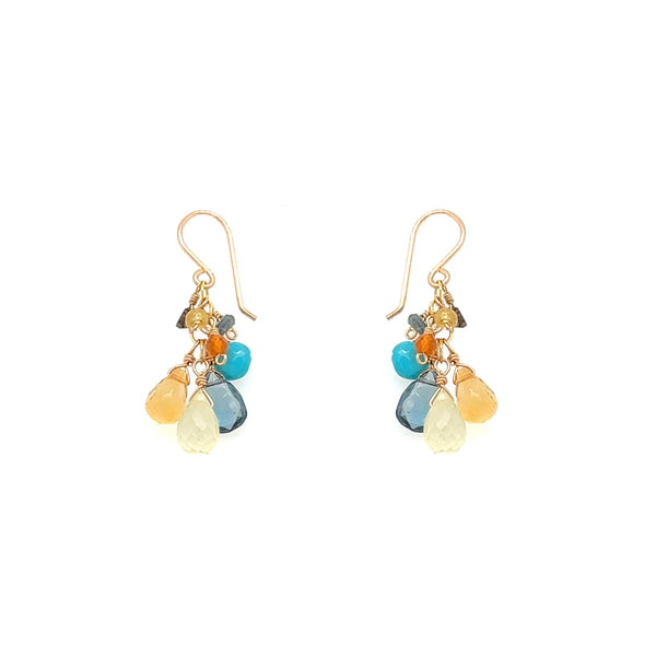 Going to the Sun Road Gemstone Cluster Earring