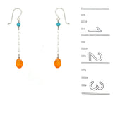 Glowing Carnelian Chain Earring