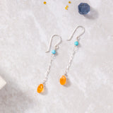 Glowing Carnelian Chain Earring