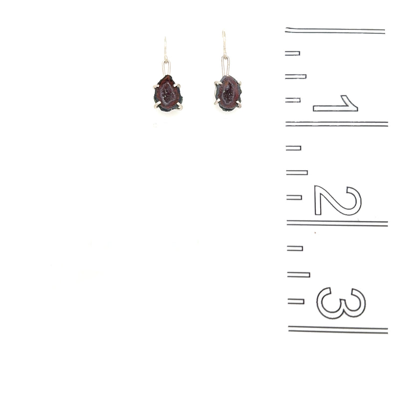 Tiny Druzy Geode Earring