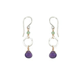 Purple Sage Silver Hoop Earring