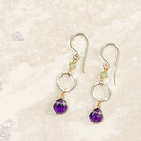 Purple Sage Silver Hoop Earring