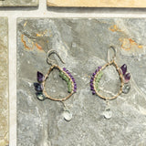 Fluorite Wing Pendant Earring