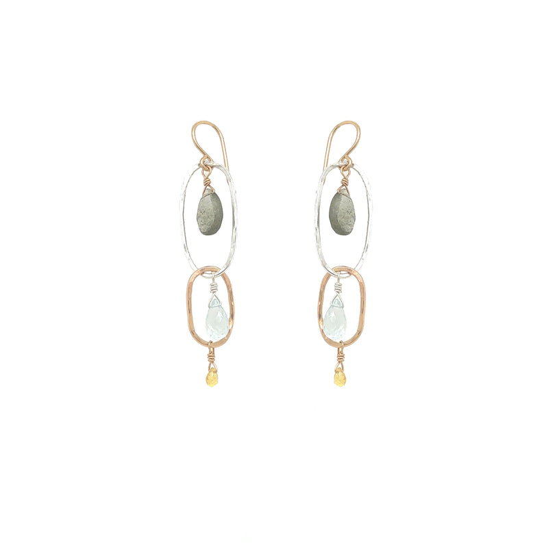 Forest Moss Aqua Earrings