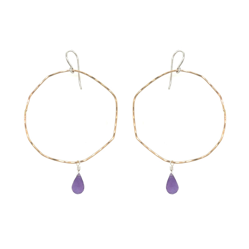 Tiny Blossom Hoop Earring