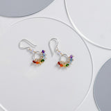 Tiny Rainbow Everlasting Hoop Earring