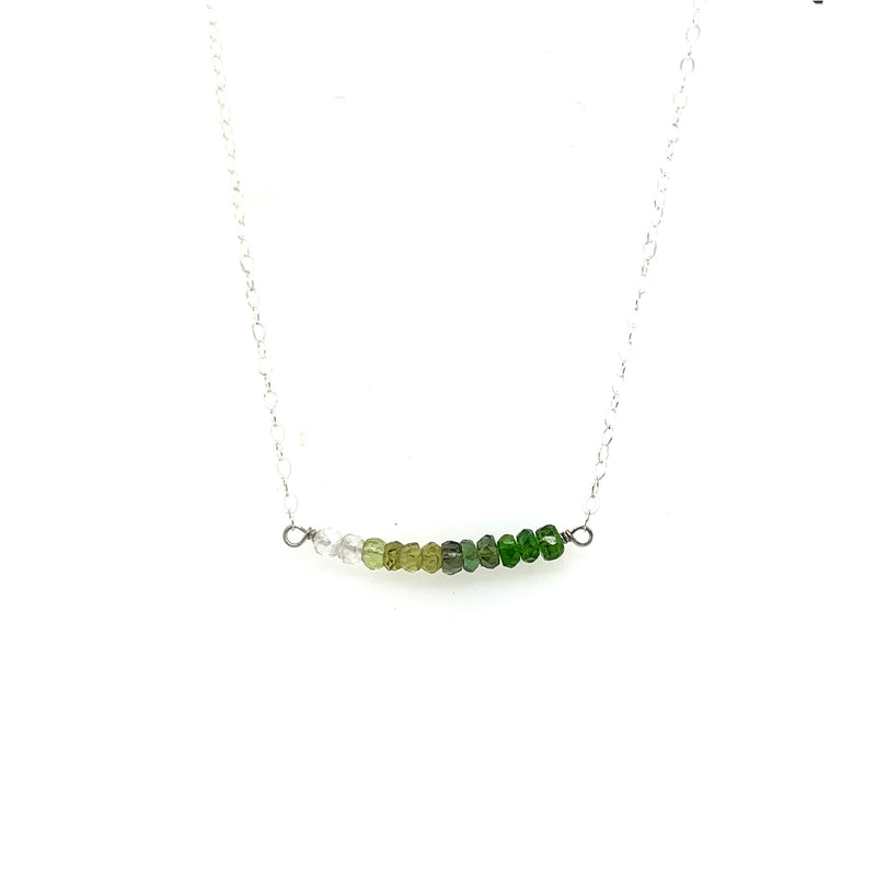 Green Ombre Gembar in Silver