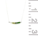 Green Ombre Gembar in Silver
